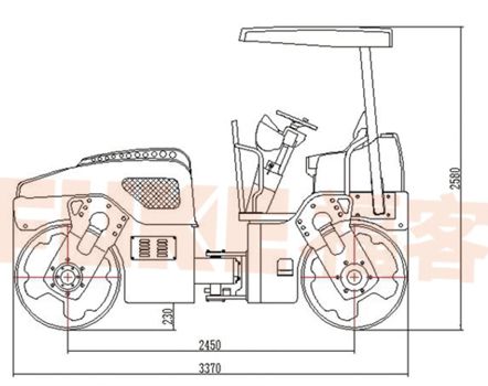 Rouleau compresseur double tambour, FK-206T