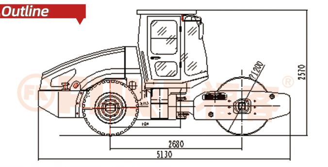 Rouleau compresseur monocylindre, FK-208D