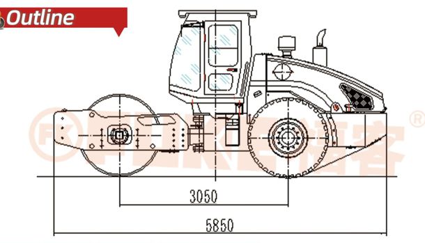 Rouleau compresseur monocylindre, FK-210D