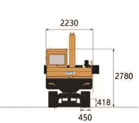 Pelle ferroviaire / Pelles rail-route, FK80T